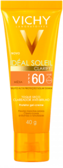 Vichy Protetor Solar Facial Idéal Soleil Clarify Cor Média FPS60 40G
