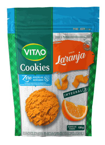 Vitao Cookies Integral Laranja 120g