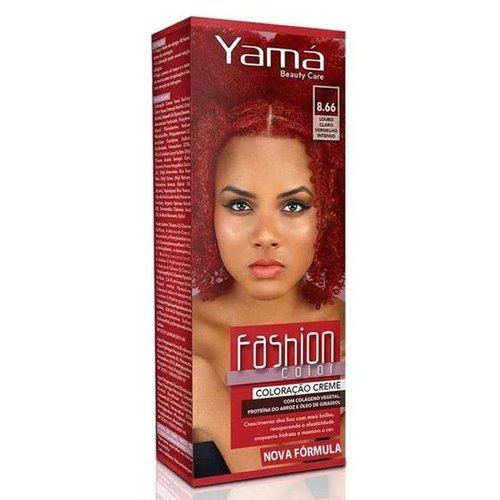 Yama Fashion Color Coloração Creme Louro Claro Vermelho Intenso 8.66