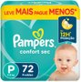Pampers Fralda Confort Sec P 72UN